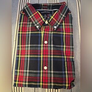 Lands end XL- 17-17 1/2 Tailored Fit plaid shirt